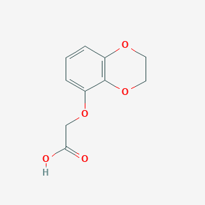 molecular formula C10H10O5 B2649384 2-(2,3-Dihydro-1,4-benzodioxin-5-yloxy)acetic acid CAS No. 10288-65-0