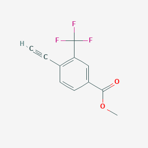 molecular formula C11H7F3O2 B2649392 Methyl 4-ethynyl-3-(trifluoromethyl)benzoate CAS No. 1904641-51-5