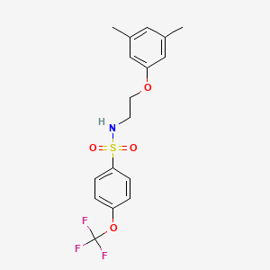 molecular formula C17H18F3NO4S B2649420 N-(2-(3,5-dimethylphenoxy)ethyl)-4-(trifluoromethoxy)benzenesulfonamide CAS No. 1105235-40-2