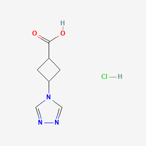 molecular formula C7H10ClN3O2 B2649441 (1R,3r)-3-(4H-1,2,4-triazol-4-yl)cyclobutane-1-carboxylic acid hydrochloride CAS No. 2225126-99-6