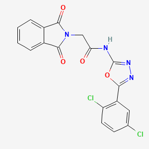 molecular formula C18H10Cl2N4O4 B2649444 N-(5-(2,5-dichlorophenyl)-1,3,4-oxadiazol-2-yl)-2-(1,3-dioxoisoindolin-2-yl)acetamide CAS No. 891136-06-4