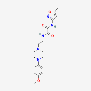 molecular formula C19H25N5O4 B2649463 N'-{2-[4-(4-methoxyphenyl)piperazin-1-yl]ethyl}-N-(5-methyl-1,2-oxazol-3-yl)ethanediamide CAS No. 1049417-45-9