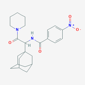 N-[1-(adamantan-1-yl)-2-oxo-2-(piperidin-1-yl)ethyl]-4-nitrobenzamide