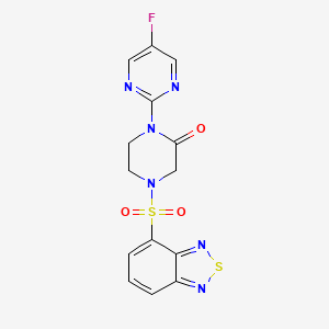 4-(2,1,3-Benzothiadiazole-4-sulfonyl)-1-(5-fluoropyrimidin-2-yl)piperazin-2-one