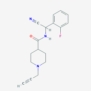 N-[cyano(2-fluorophenyl)methyl]-1-(prop-2-yn-1-yl)piperidine-4-carboxamide