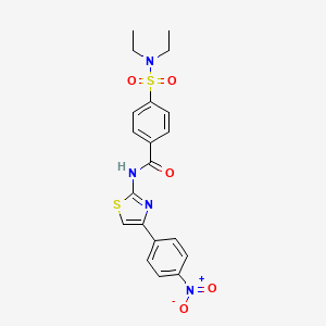 4-(diethylsulfamoyl)-N-[4-(4-nitrophenyl)-1,3-thiazol-2-yl]benzamide