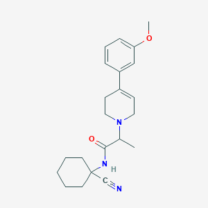 molecular formula C22H29N3O2 B2649503 N-(1-Cyanocyclohexyl)-2-[4-(3-methoxyphenyl)-3,6-dihydro-2H-pyridin-1-yl]propanamide CAS No. 2212158-95-5