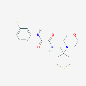 molecular formula C19H27N3O3S2 B2649504 N'-[3-(methylsulfanyl)phenyl]-N-{[4-(morpholin-4-yl)thian-4-yl]methyl}ethanediamide CAS No. 2380189-52-4