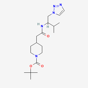 molecular formula C19H33N5O3 B2649518 tert-butyl 4-({[3-methyl-1-(1H-1,2,3-triazol-1-yl)butan-2-yl]carbamoyl}methyl)piperidine-1-carboxylate CAS No. 2034335-03-8