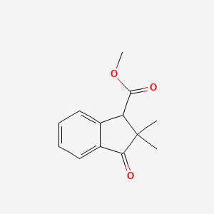 molecular formula C13H14O3 B2649526 methyl 2,2-dimethyl-3-oxo-2,3-dihydro-1H-indene-1-carboxylate CAS No. 832089-61-9
