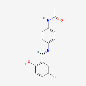 molecular formula C15H13ClN2O2 B2649547 N-(4-{[(E)-(5-chloro-2-hydroxyphenyl)methylidene]amino}phenyl)acetamide CAS No. 401638-13-9