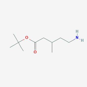 molecular formula C10H21NO2 B2649548 Tert-butyl 5-amino-3-methylpentanoate CAS No. 1860204-10-9