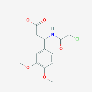 molecular formula C14H18ClNO5 B2649561 methyl 3-(2-chloroacetamido)-3-(3,4-dimethoxyphenyl)propanoate CAS No. 2249072-53-3