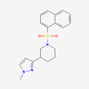 molecular formula C19H21N3O2S B2649577 3-(1-methyl-1H-pyrazol-3-yl)-1-(naphthalen-1-ylsulfonyl)piperidine CAS No. 2034288-63-4