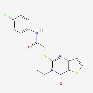 N-(4-chlorophenyl)-2-[(3-ethyl-4-oxo-3,4-dihydrothieno[3,2-d]pyrimidin-2-yl)sulfanyl]acetamide