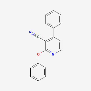 molecular formula C18H12N2O B2649579 2-Phenoxy-4-phenylnicotinonitrile CAS No. 478245-85-1