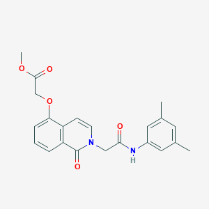 molecular formula C22H22N2O5 B2649583 methyl 2-[(2-{[(3,5-dimethylphenyl)carbamoyl]methyl}-1-oxo-1,2-dihydroisoquinolin-5-yl)oxy]acetate CAS No. 868224-95-7