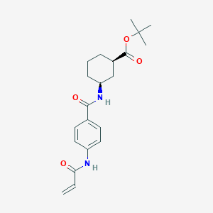 B2649588 Tert-butyl (1R,3S)-3-[[4-(prop-2-enoylamino)benzoyl]amino]cyclohexane-1-carboxylate CAS No. 2361898-27-1