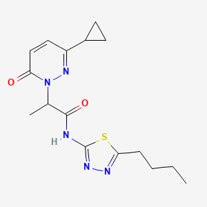 molecular formula C16H21N5O2S B2649604 N-(5-butyl-1,3,4-thiadiazol-2-yl)-2-(3-cyclopropyl-6-oxopyridazin-1(6H)-yl)propanamide CAS No. 2034233-08-2