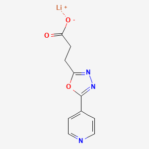 molecular formula C10H8LiN3O3 B2649611 Lithium;3-(5-pyridin-4-yl-1,3,4-oxadiazol-2-yl)propanoate CAS No. 2375269-84-2