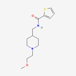 molecular formula C14H22N2O2S B2649612 N-((1-(2-methoxyethyl)piperidin-4-yl)methyl)thiophene-2-carboxamide CAS No. 954077-26-0