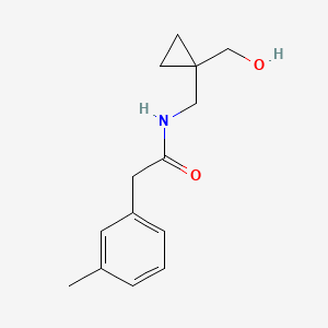 molecular formula C14H19NO2 B2649618 N-((1-(hydroxymethyl)cyclopropyl)methyl)-2-(m-tolyl)acetamide CAS No. 1257548-96-1