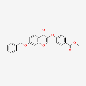 molecular formula C24H18O6 B2649646 methyl 4-{[7-(benzyloxy)-4-oxo-4H-chromen-3-yl]oxy}benzoate CAS No. 618389-40-5