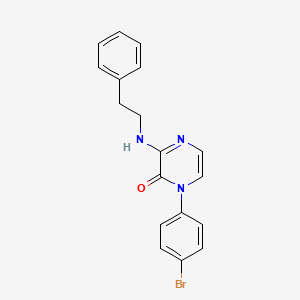 1-(4-bromophenyl)-3-[(2-phenylethyl)amino]pyrazin-2(1H)-one