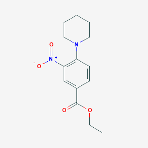 molecular formula C14H18N2O4 B2649689 Ethyl 3-nitro-4-(piperidin-1-yl)benzoate CAS No. 71254-72-3