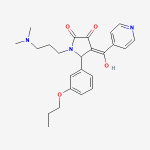 1-(3-(dimethylamino)propyl)-3-hydroxy-4-isonicotinoyl-5-(3-propoxyphenyl)-1H-pyrrol-2(5H)-one