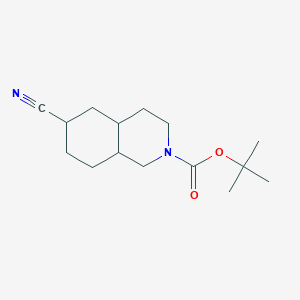molecular formula C15H24N2O2 B2649700 Tert-butyl 6-cyano-3,4,4a,5,6,7,8,8a-octahydro-1H-isoquinoline-2-carboxylate CAS No. 2287316-02-1