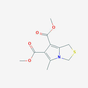 molecular formula C11H13NO4S B2649707 Dimethyl 5-methyl-1H-pyrrolo(1,2-C)(1,3)thiazole-6,7-dicarboxylate CAS No. 75475-91-1
