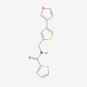 molecular formula C14H11NO2S2 B2649713 N-{[4-(furan-3-yl)thiophen-2-yl]methyl}thiophene-2-carboxamide CAS No. 2379988-22-2