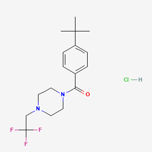 molecular formula C17H24ClF3N2O B2649743 (4-(Tert-butyl)phenyl)(4-(2,2,2-trifluoroethyl)piperazin-1-yl)methanone hydrochloride CAS No. 1351658-88-2