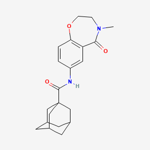 molecular formula C21H26N2O3 B2649758 N-(4-methyl-5-oxo-2,3,4,5-tetrahydro-1,4-benzoxazepin-7-yl)adamantane-1-carboxamide CAS No. 921995-33-7