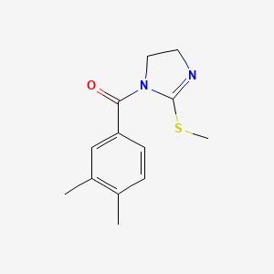 molecular formula C13H16N2OS B2649883 1-(3,4-dimethylbenzoyl)-2-(methylsulfanyl)-4,5-dihydro-1H-imidazole CAS No. 851863-07-5