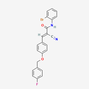 molecular formula C23H16BrFN2O2 B2649884 n-(2-Bromophenyl)-2-cyano-3-{4-[(4-fluorophenyl)methoxy]phenyl}prop-2-enamide CAS No. 380478-17-1
