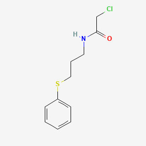 molecular formula C11H14ClNOS B2649888 2-chloro-N-[3-(phenylsulfanyl)propyl]acetamide CAS No. 91131-24-7