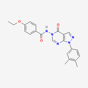 molecular formula C22H21N5O3 B2649892 N-(1-(3,4-dimethylphenyl)-4-oxo-1H-pyrazolo[3,4-d]pyrimidin-5(4H)-yl)-4-ethoxybenzamide CAS No. 900008-79-9