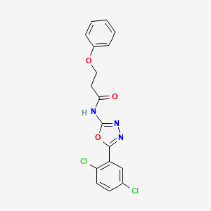 molecular formula C17H13Cl2N3O3 B2649895 N-[5-(2,5-dichlorophenyl)-1,3,4-oxadiazol-2-yl]-3-phenoxypropanamide CAS No. 891135-82-3