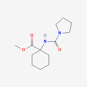 molecular formula C13H22N2O3 B2649897 methyl 1-(pyrrolidine-1-carboxamido)cyclohexanecarboxylate CAS No. 1429903-02-5