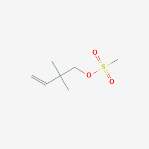 molecular formula C7H14O3S B2649919 2,2-Dimethylbut-3-en-1-yl methanesulfonate CAS No. 70074-03-2