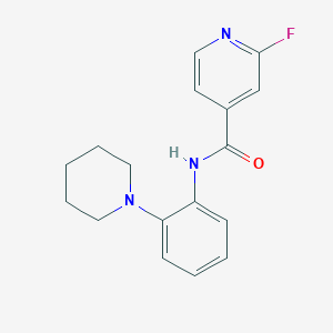 molecular formula C17H18FN3O B2649929 2-fluoro-N-[2-(piperidin-1-yl)phenyl]pyridine-4-carboxamide CAS No. 1281121-40-1
