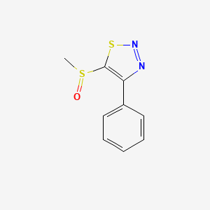molecular formula C9H8N2OS2 B2649932 5-methanesulfinyl-4-phenyl-1,2,3-thiadiazole CAS No. 477711-27-6