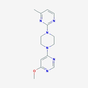 molecular formula C14H18N6O B2649941 4-Methoxy-6-[4-(4-methylpyrimidin-2-yl)piperazin-1-yl]pyrimidine CAS No. 2415587-09-4