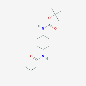 molecular formula C16H30N2O3 B2649965 tert-Butyl (1R*,4R*)-4-(3-methylbutanamido)cyclohexylcarbamate CAS No. 1286274-32-5