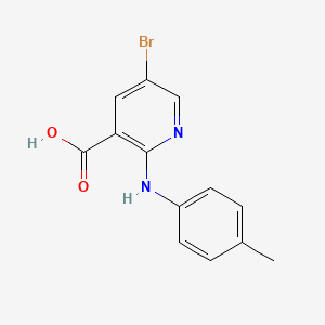 molecular formula C13H11BrN2O2 B2649968 5-Bromo-2-(4-methylanilino)pyridine-3-carboxylic acid CAS No. 1275762-26-9