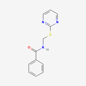 molecular formula C12H11N3OS B2649973 N-(pyrimidin-2-ylsulfanylmethyl)benzamide CAS No. 162331-12-6