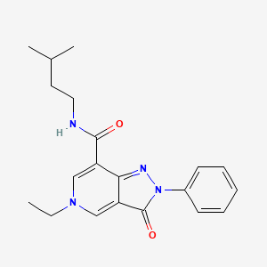 molecular formula C20H24N4O2 B2649994 5-ethyl-N-(3-methylbutyl)-3-oxo-2-phenyl-2H,3H,5H-pyrazolo[4,3-c]pyridine-7-carboxamide CAS No. 921576-33-2