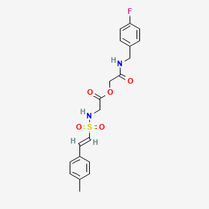 [2-[(4-fluorophenyl)methylamino]-2-oxoethyl] 2-[[(E)-2-(4-methylphenyl)ethenyl]sulfonylamino]acetate